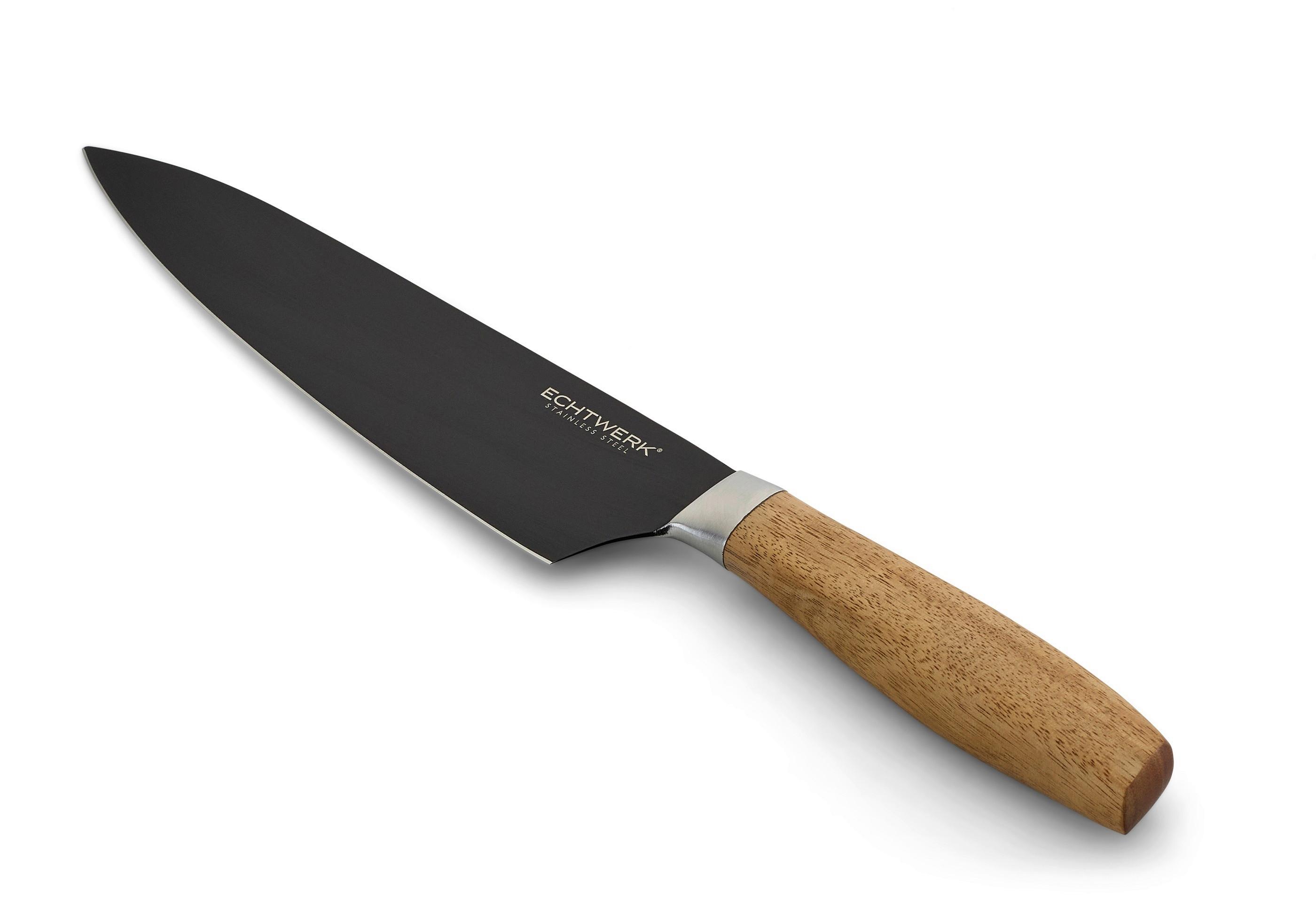 Kochmesser Edelstahl Schwarz Klinge: 20 Cm - Schwarz, Basics, Metall (34,2cm) - Echtwerk