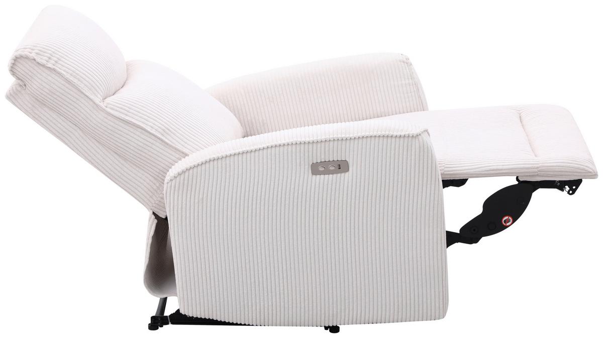 Fernsehsessel Leon Beige mit Relaxfunktion - Beige/Schwarz, Basics, Holz/Kunststoff (80/102/96cm) - Ondega