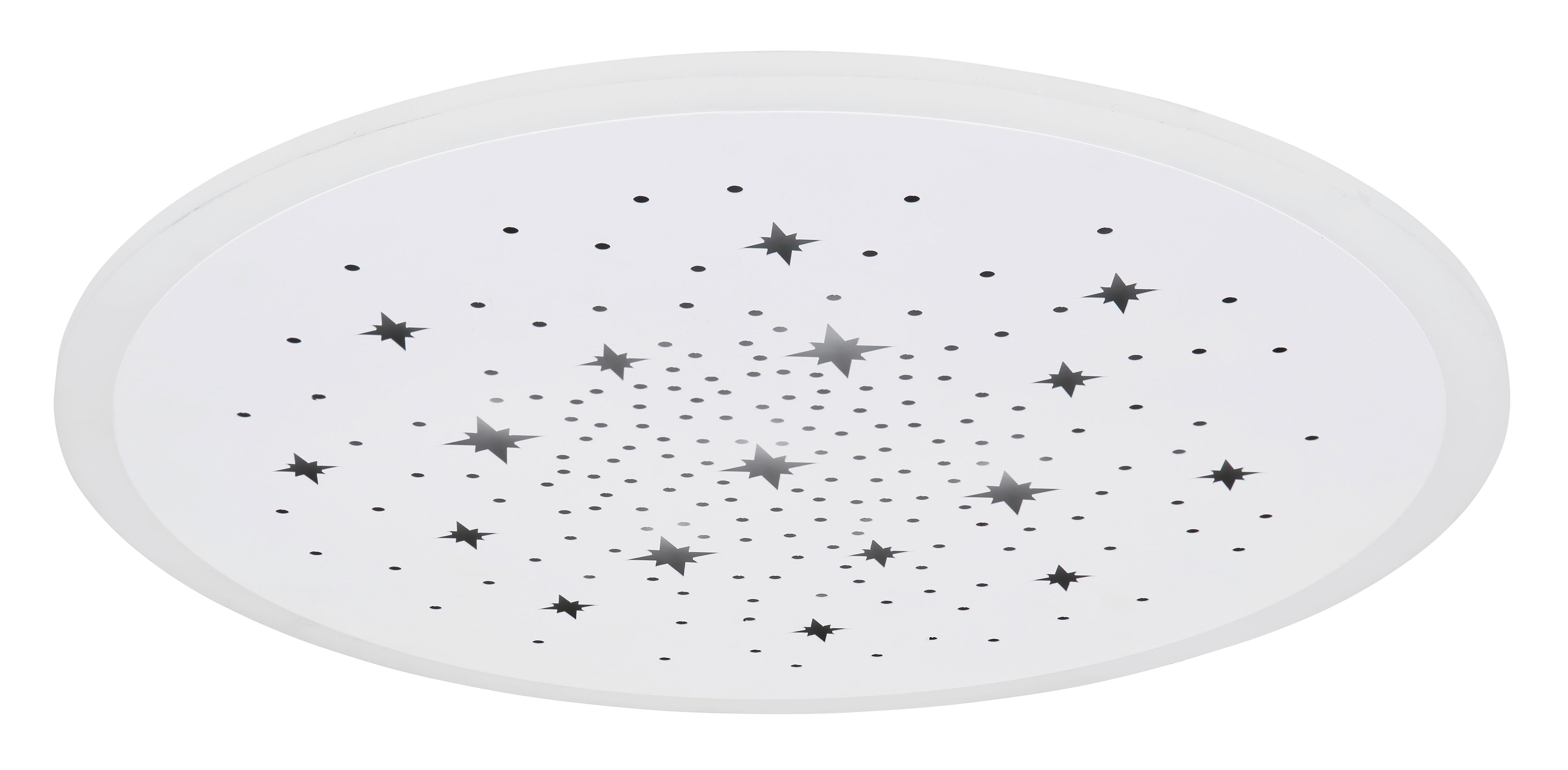LED-Deckenleuchte Ø 38 cm mit Farbtemperaturwechsler - Weiß, Design, Kunststoff/Metall (38/5cm)