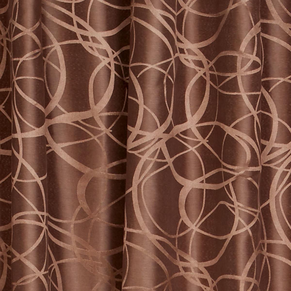 Kombi Készfüggöny Linda - barna, Konventionell, textil (140/255cm)