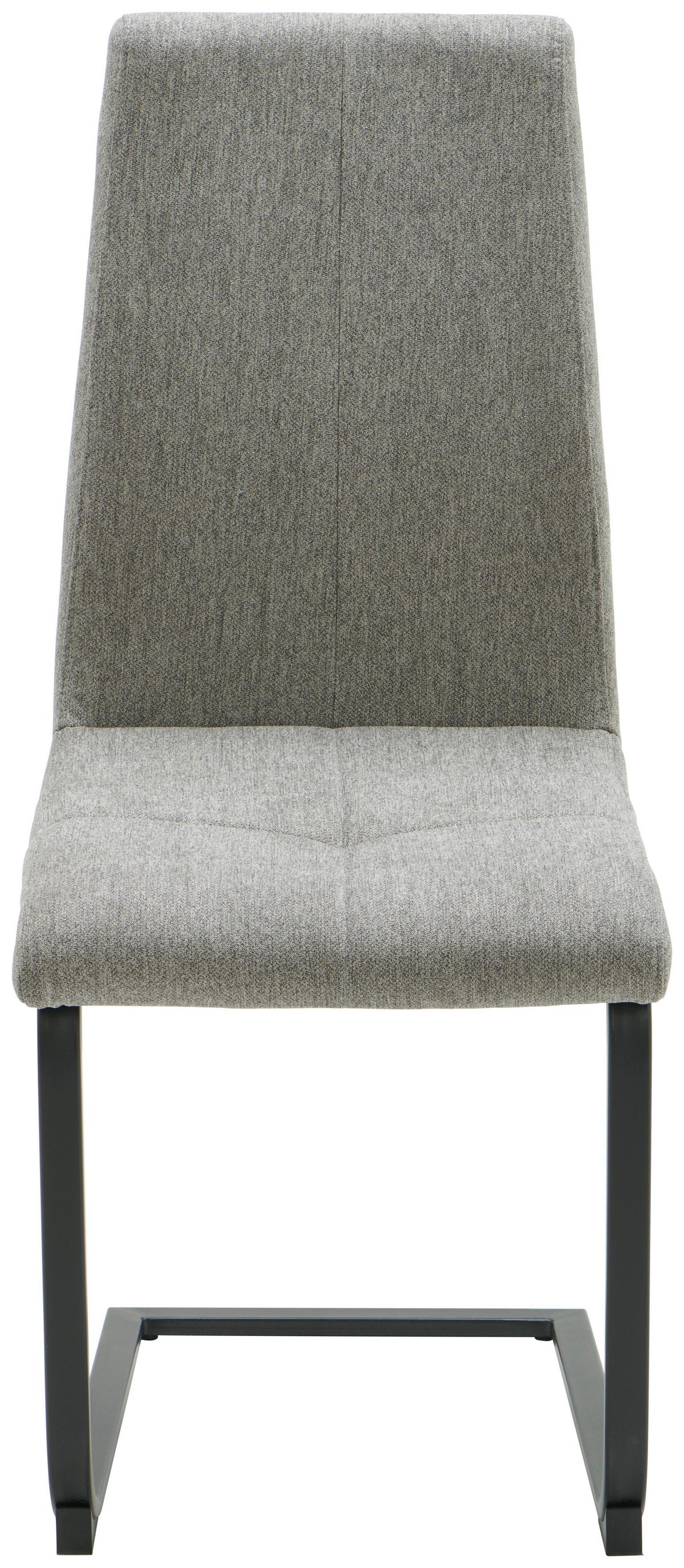 Schwingstuhl Tristan Grau/Schwarz Gepolstert - Schwarz/Grau, MODERN, Holz/Textil (41/102/58cm) - James Wood