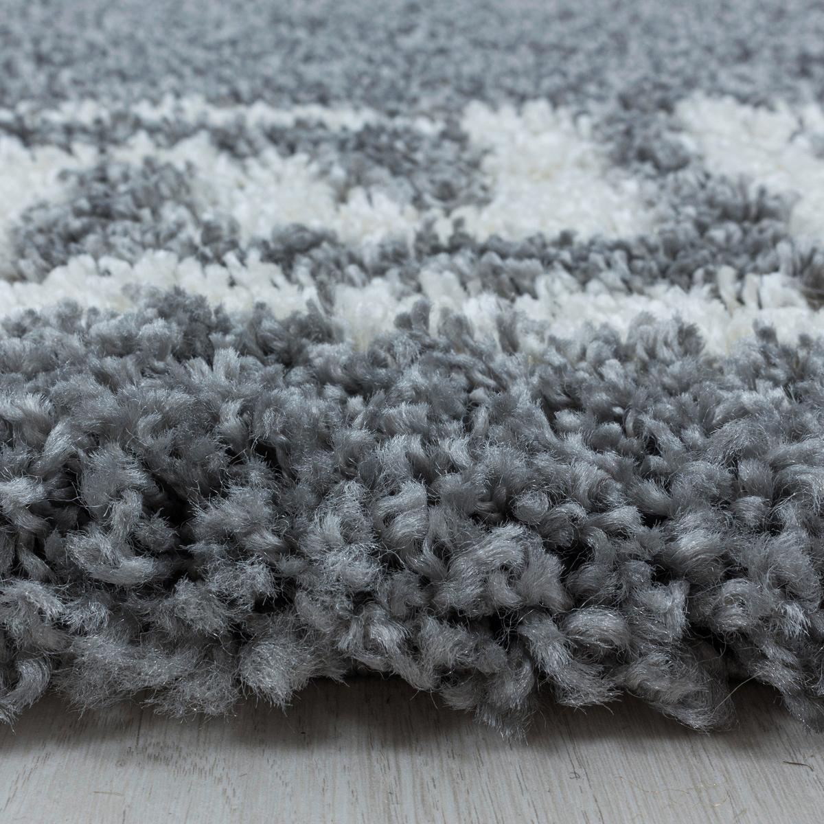 Hochflor Teppich Grau Naturfaser Hera 240x340 cm - Grau, Design, Textil (240/340cm)