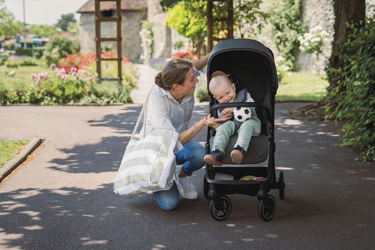 Buggy Boogy 2 Stone Grau, B/H/T: 51x105x84,5 - Dunkelgrau/Schwarz, Basics, Textil/Metall (51/105/84,5cm) - Osann