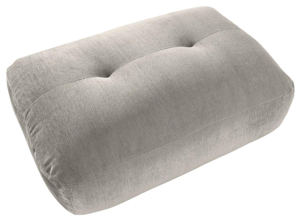 Hocker Fluffy, Silberfarben B: 112 Cm - Silberfarben/Schwarz, MODERN, Textil (112/46/65cm) - Trendmanufaktur
