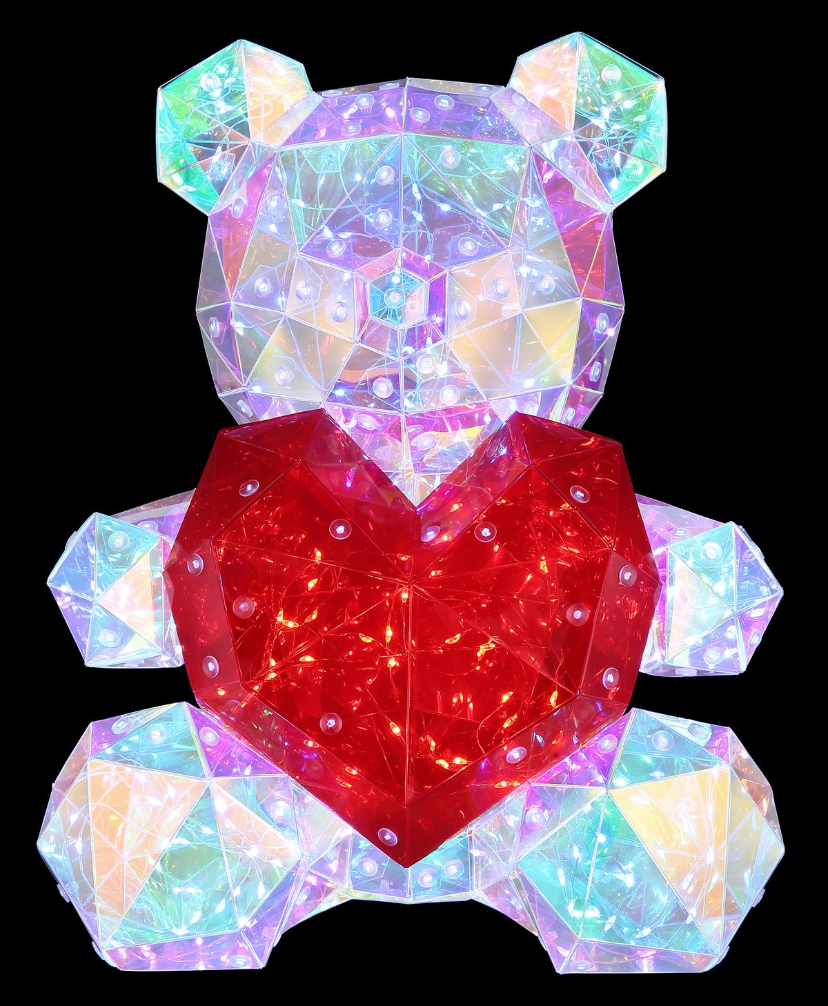 Led-dekoleuchte 28058 - Klar/Rot, Trend, Kunststoff (23/19/30cm) - Globo