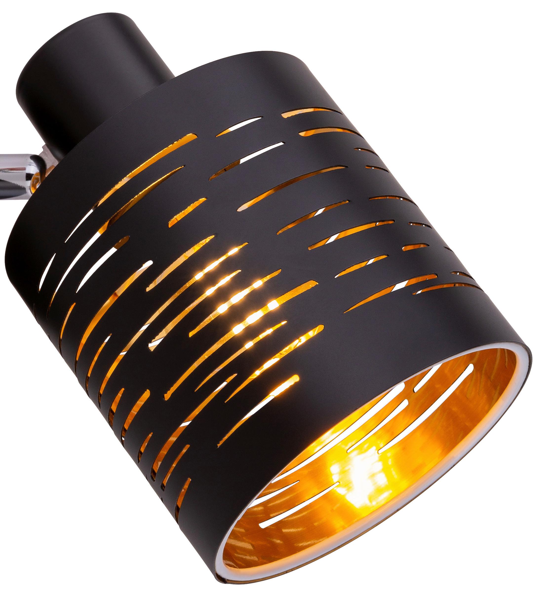 Strahler Tunno 1-Flammig verstellbar L: 10 cm - Goldfarben/Schwarz, Design, Kunststoff/Metall (10/13/14,5cm) - Globo