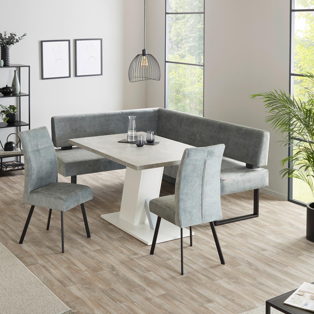 Eckbank Rab Ii - Schwarz/Grün, MODERN, Holz/Holzwerkstoff (160/200cm) - Ondega