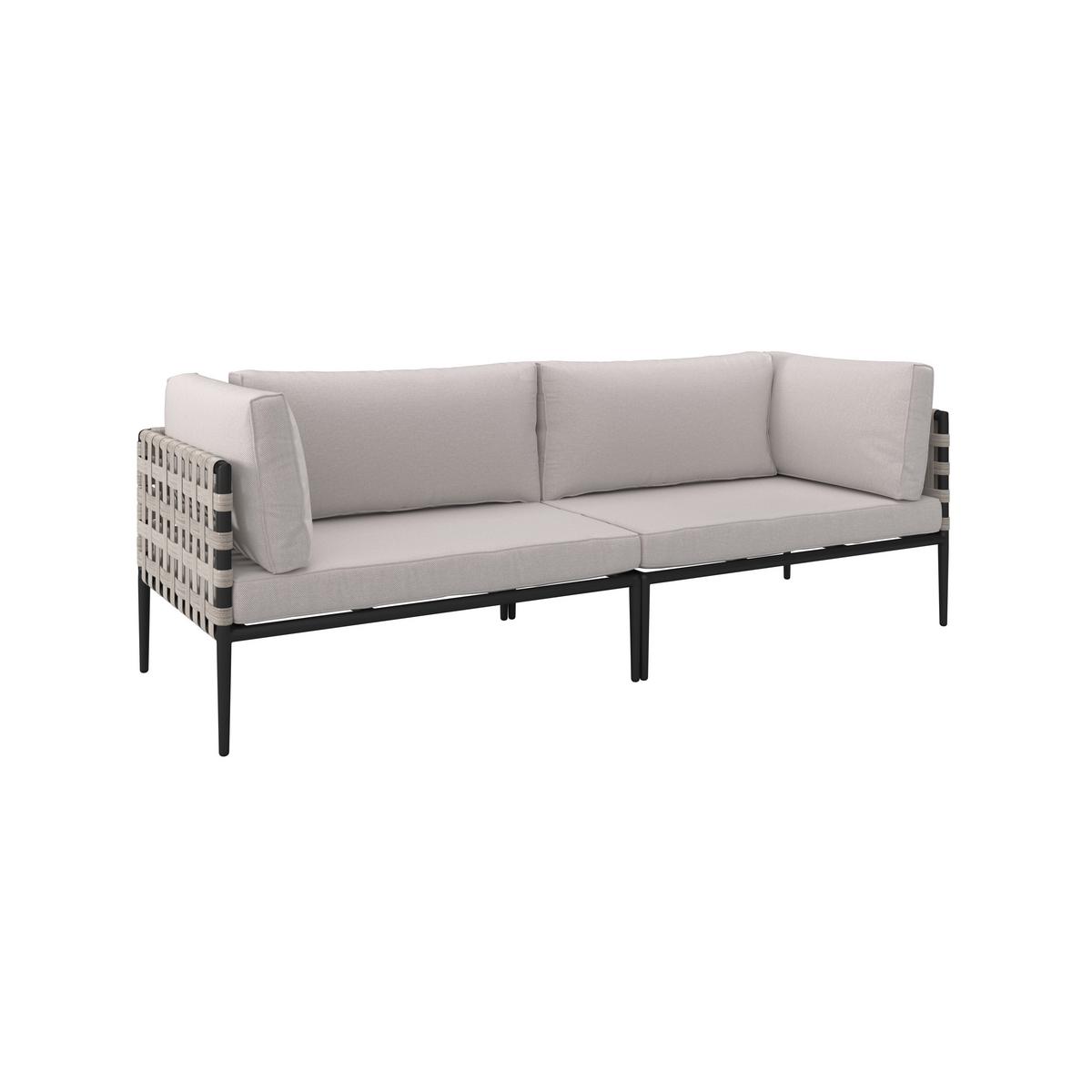 TERASOVÁ SEDACIA SÚPRAVA ENJA - čierna/sivá, Modern, kov/textil (104/60/70cm) - Bessagi Garden