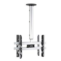 TV- Halterung cm Silberfarben B: 62 cm - Silberfarben, MODERN, Metall (62/74/19cm) - MID.YOU