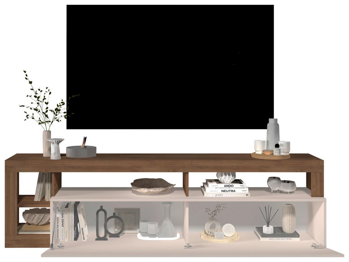 Tv-element Hamburg Eiche Dekor, Kaschmir B: 184cm - Kaschmir/Eichefarben, MODERN, Holzwerkstoff (184/58/42cm)