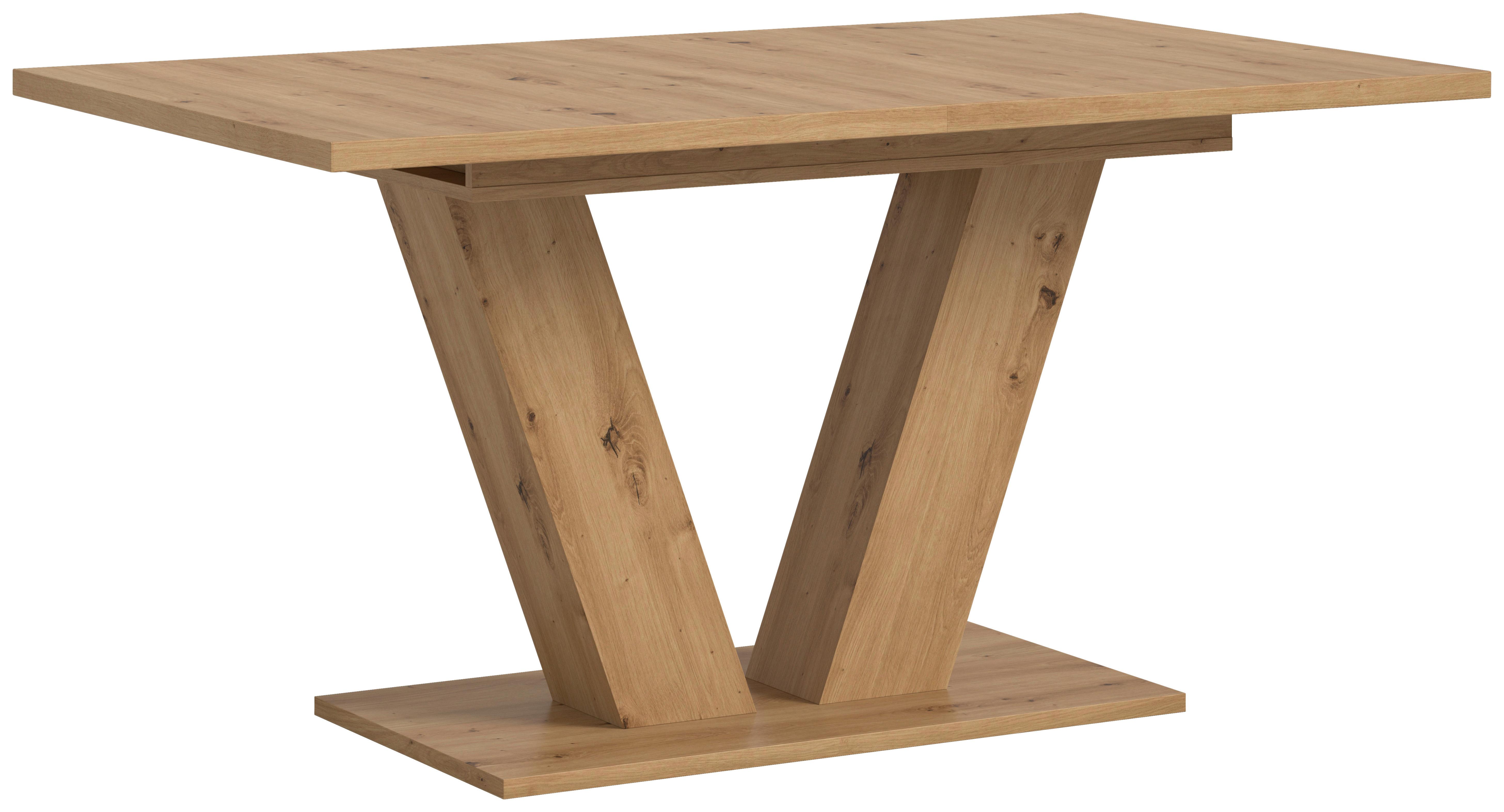 Ausziehtisch Marlon 150 Az Melamin Artisan, B: 150-190 cm - Eiche Artisan, Trend, Holzwerkstoff (150-190/76/90cm)