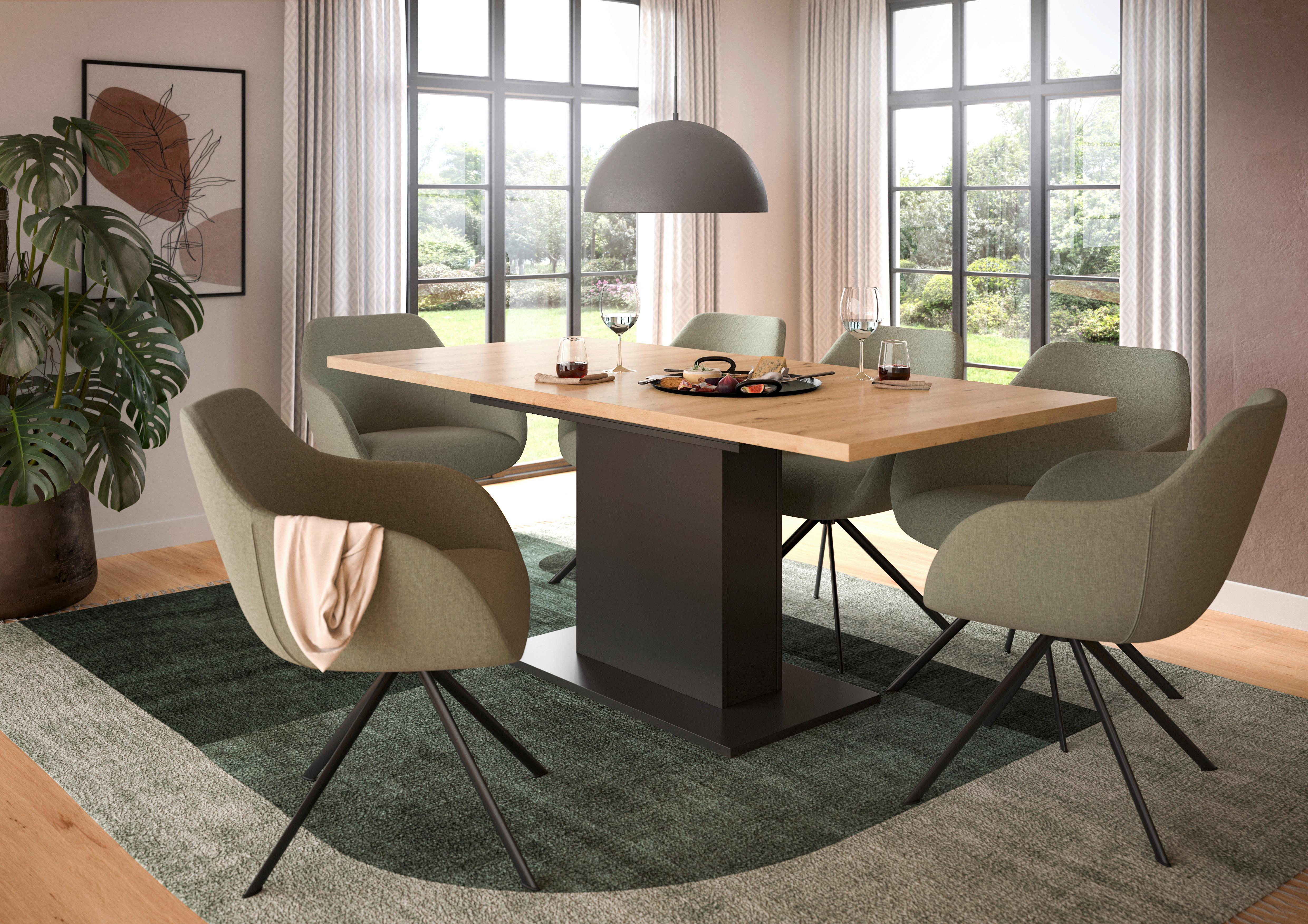 Ausziehtisch Marlon 150 Az Artisan/Grau, B:150-190 cm - Eiche Artisan/Grau, KONVENTIONELL, Holzwerkstoff (150-190/76/90cm)