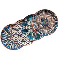 Platzteller Iberico Blue 4--Teilig. Ca. 32 Cm Blau/weiß - Blau/Weiß, Basics, Keramik (32cm) - Mäser