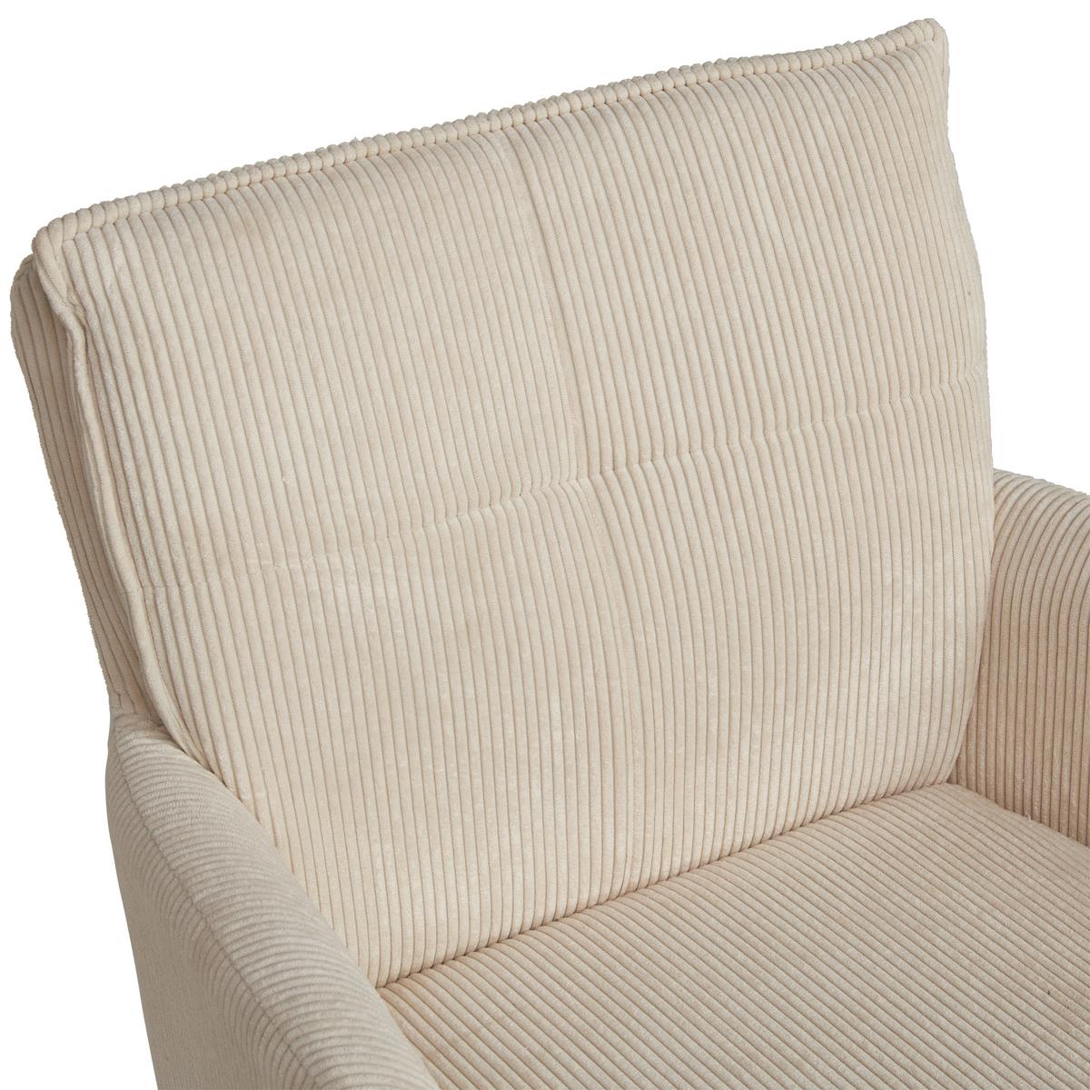 Barhocker Kai Beige Höhenverstellbar Mit Lehne - Beige/Schwarz, KONVENTIONELL, Textil/Metall (57/100-121/57cm) - MID.YOU