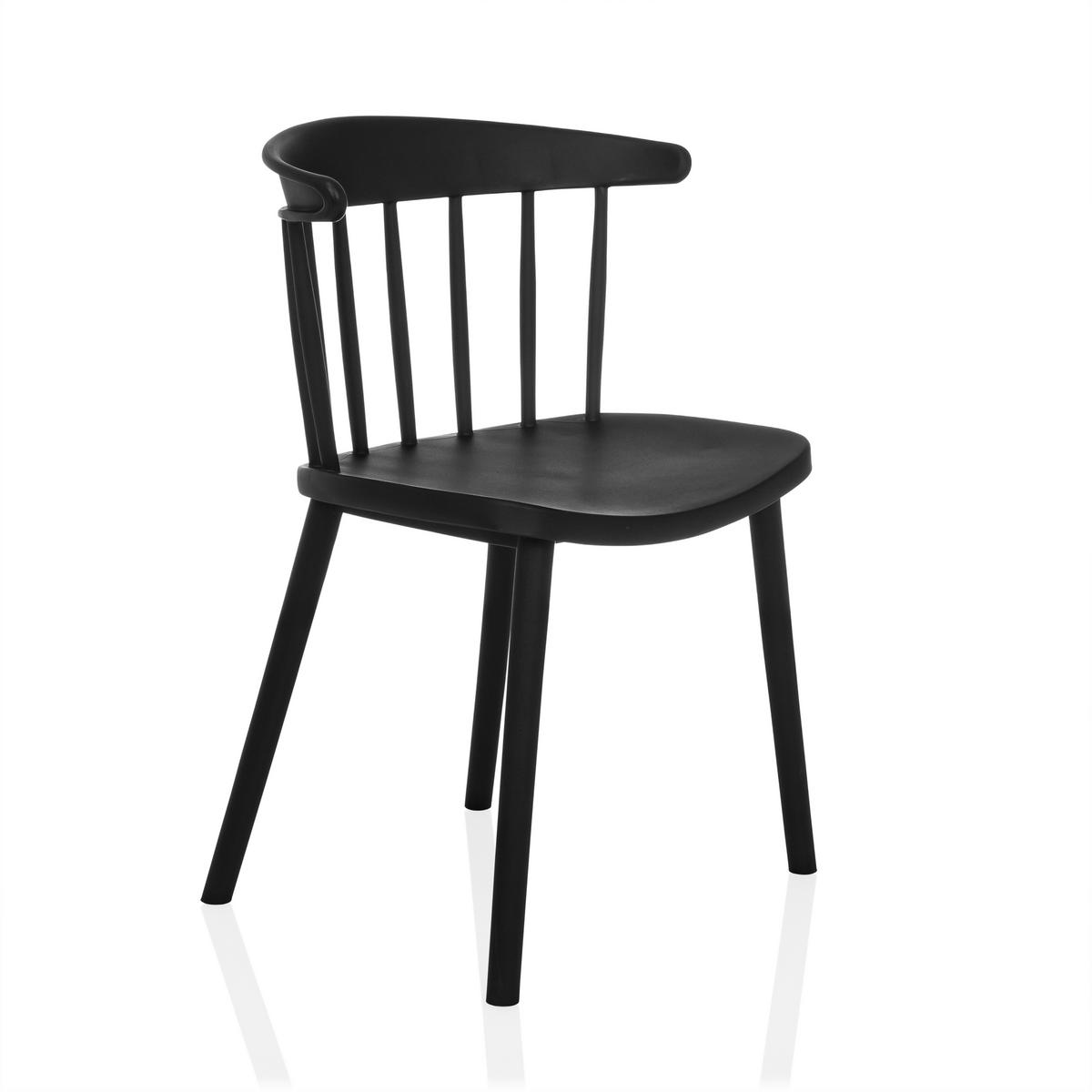 Besucherstuhl Artifo Schwarz B: 53 Cm - Schwarz, MODERN, Kunststoff (53/75/45cm) - MID.YOU