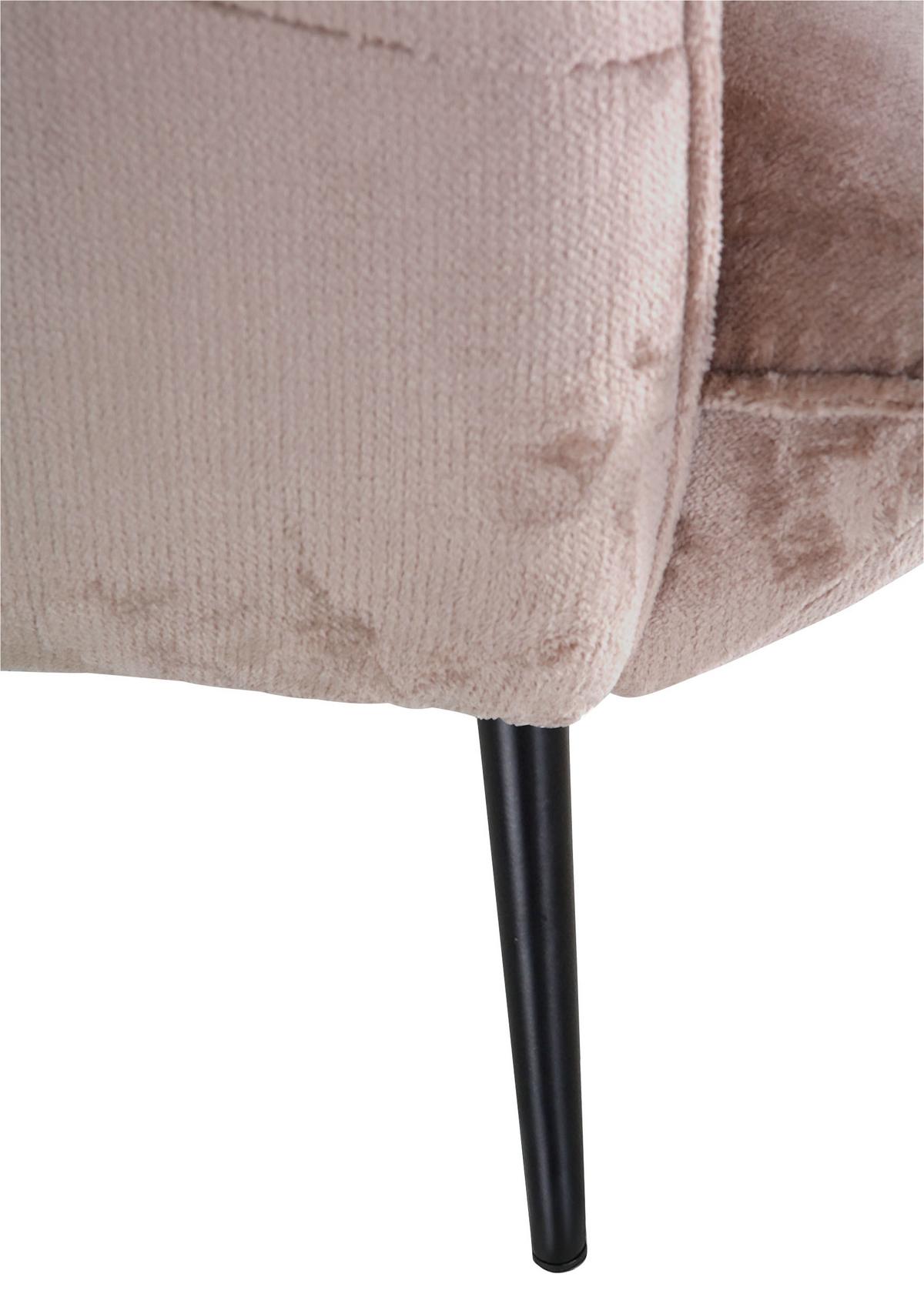 Ohrensessel Lorris - Beige/Schwarz, KONVENTIONELL, Textil (83/110/92cm) - MID.YOU