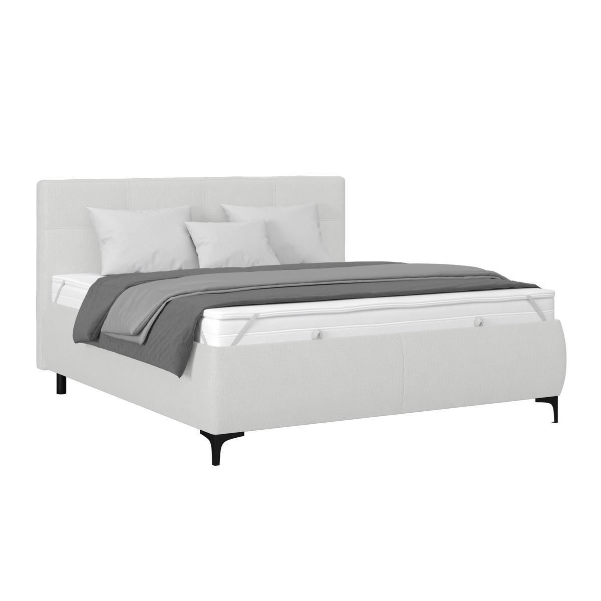 Polsterbett Zeni 160 - Creme/Schwarz, KONVENTIONELL, Holz/Holzwerkstoff (160/200cm)