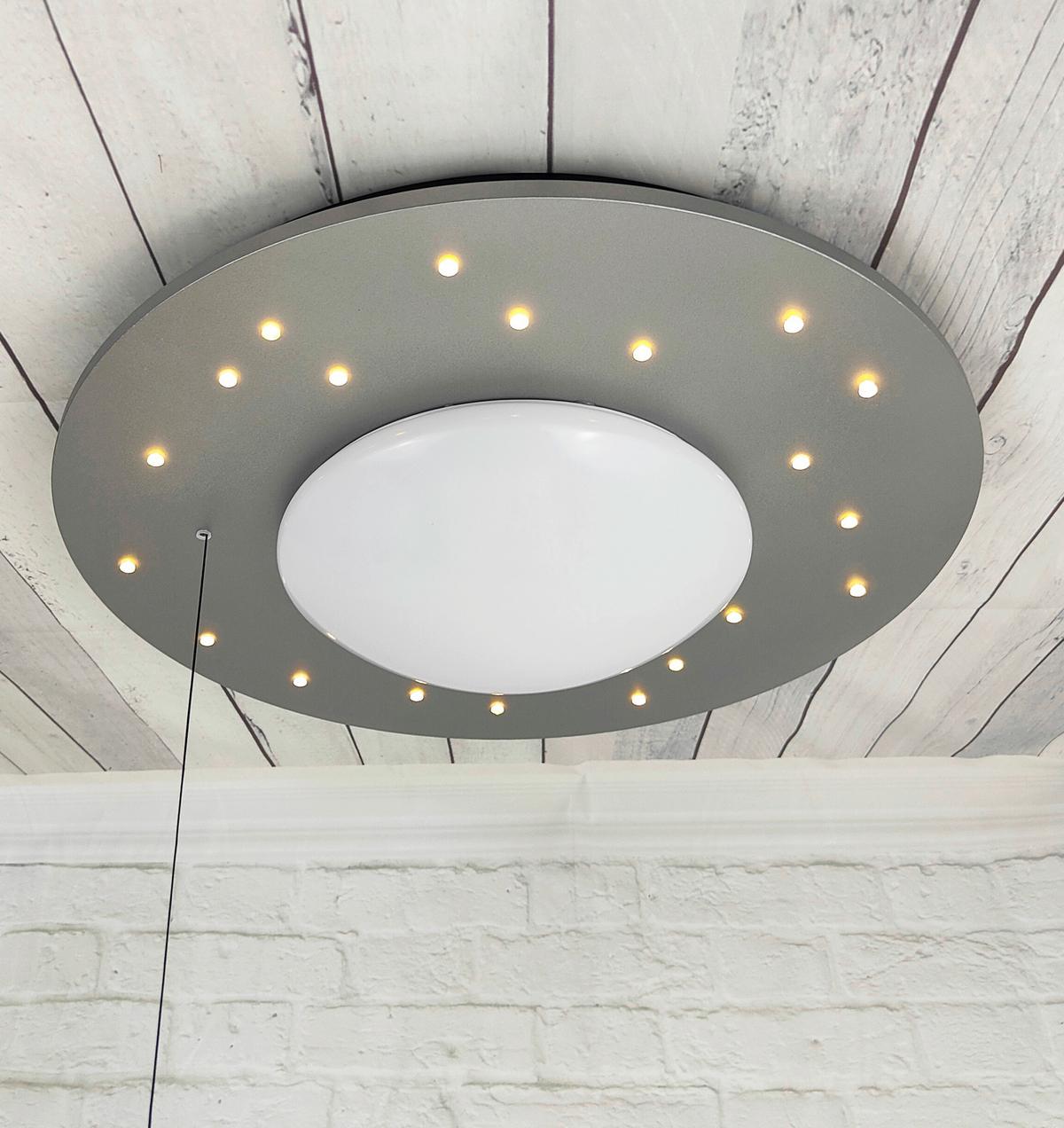 Kinderdeckenleuchte 7010 - Starlight Silber - Silberfarben/Weiß, Basics, Holzwerkstoff/Kunststoff (54/11cm) - Niermann