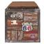Garderobenbank Timber 58cm Vintageoktik - Multicolor/Braun, KONVENTIONELL, Holzwerkstoff/Textil (58/42/38cm)