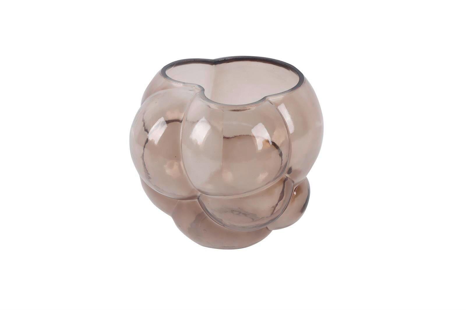 Váza BUBBLE - svetlohnedá, sklo (18,6/16,5/16,8cm) - Mömax