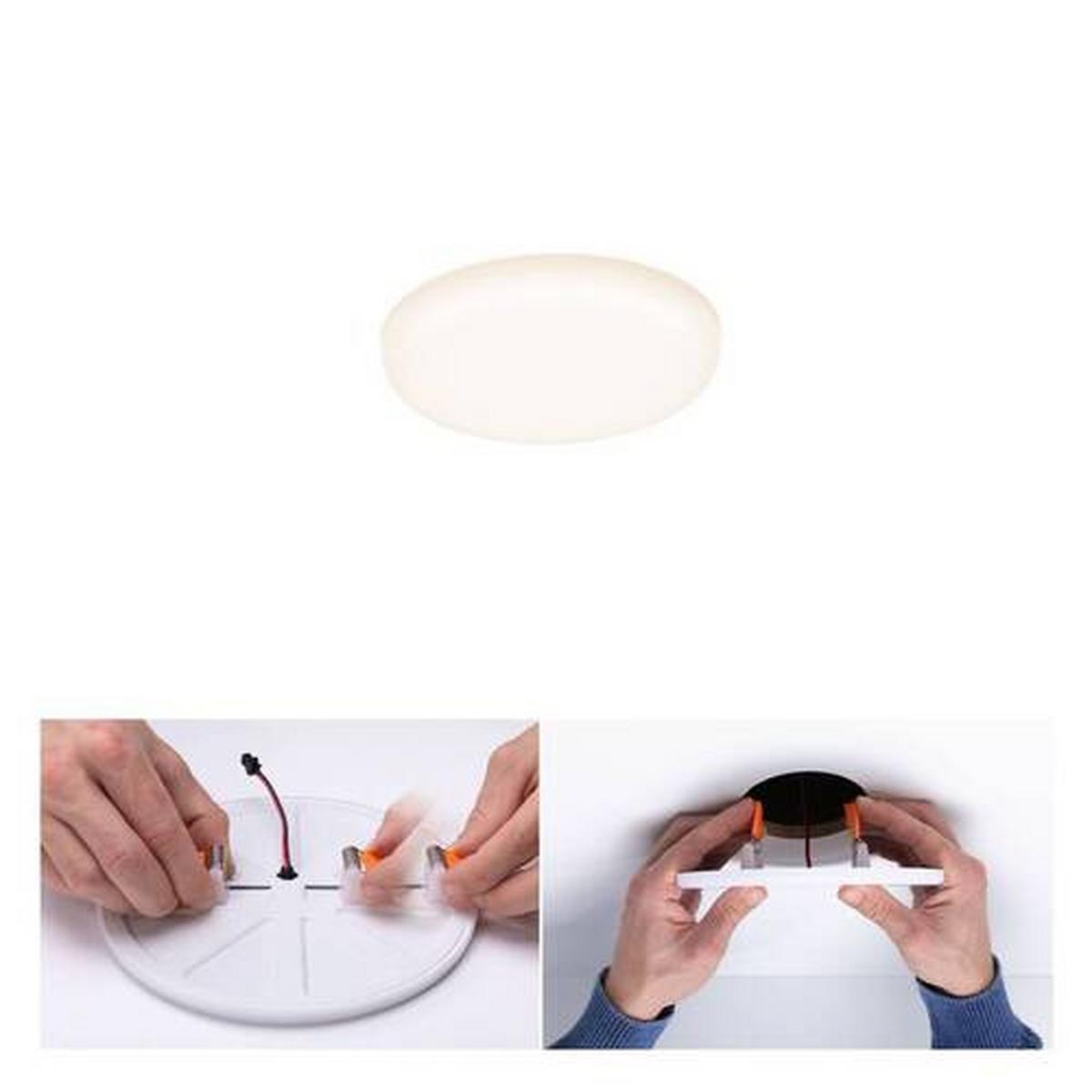LED-Deckenleuchte Ø 7,5 cm, Rund, 1-Flammig - Weiß, Design, Kunststoff (7,5/1,3cm) - Paulmann