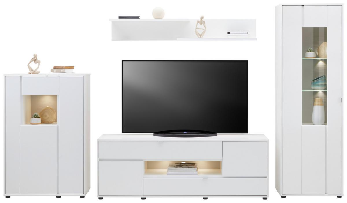 VITRÍNA ALABAMA - bílá/černá, Moderní, kov/kompozitní dřevo (64/198/38cm)