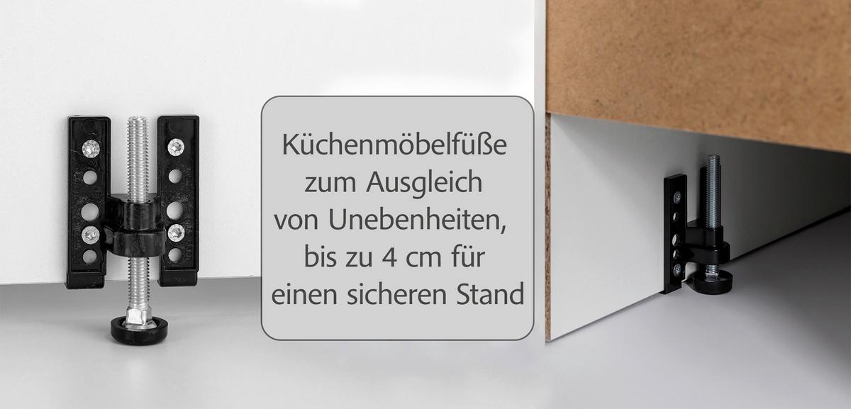 Küchenblock Aveiro Kaschmir/Eiche Wotan B: 300cm - Kaschmir/Eiche Wotan, Trend, Holzwerkstoff (300cm) - Held