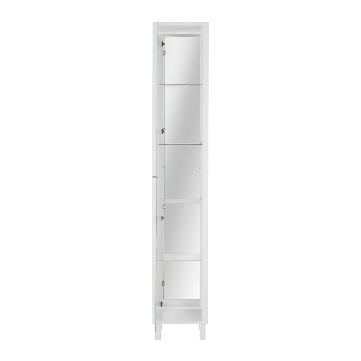 VITRÍNA ALBI -EXKLUSIV- - čierna/biela, Modern, kompozitné drevo/sklo (33/189/33cm) - Mömax