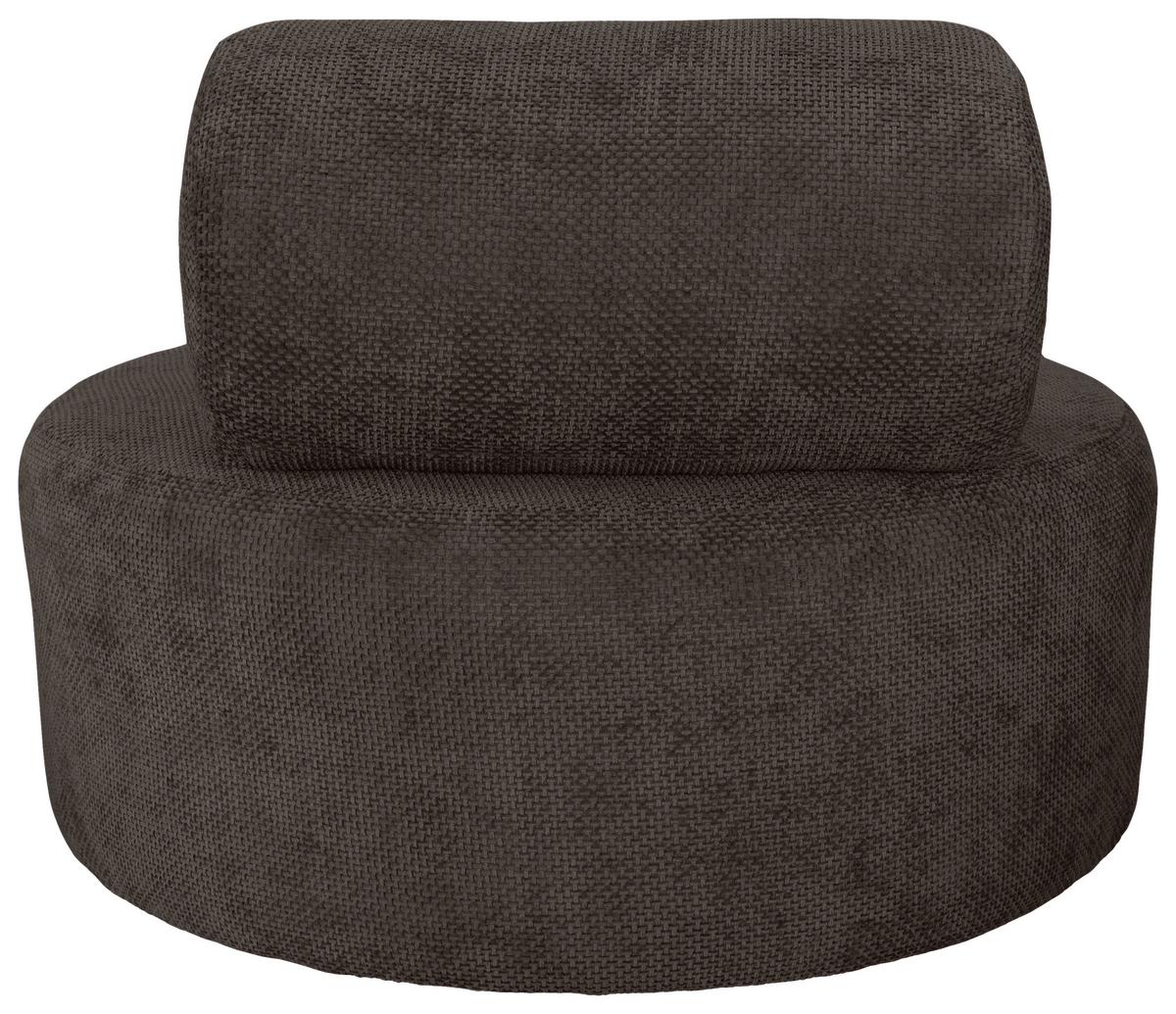Relaxsessel Moss Mokka B: 88 cm - Schwarz/Mokka, Basics, Textil (88/70/88cm) - Livetastic