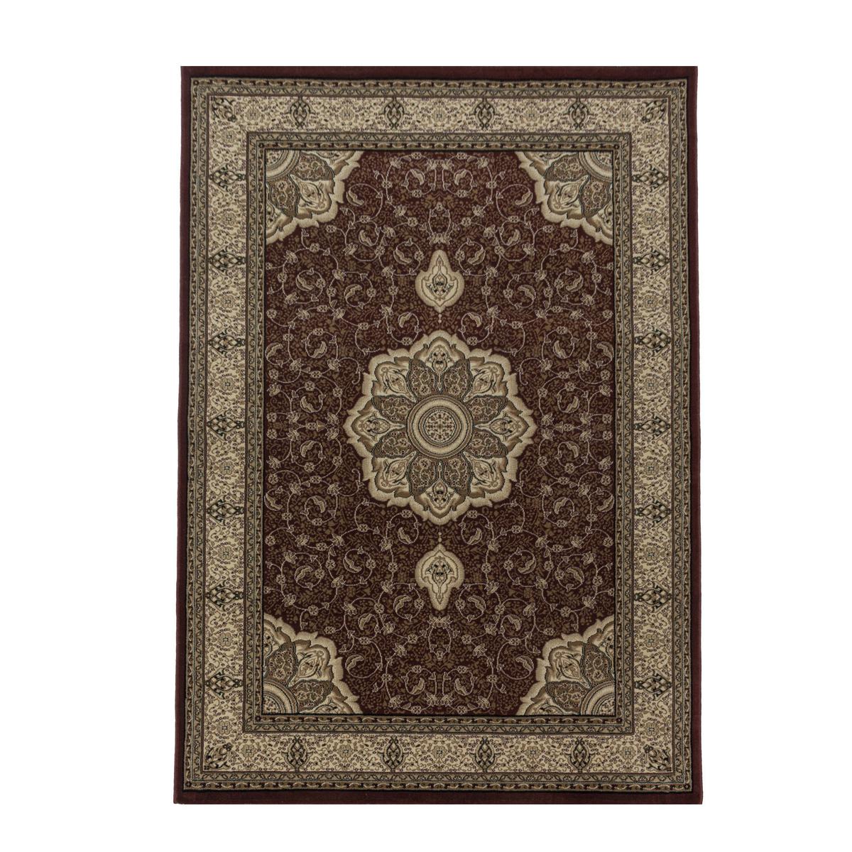 Orientalischer Webteppich Rot Naturfaser Kashmir 120x170 cm - Rot, LIFESTYLE, Textil (120/170cm)