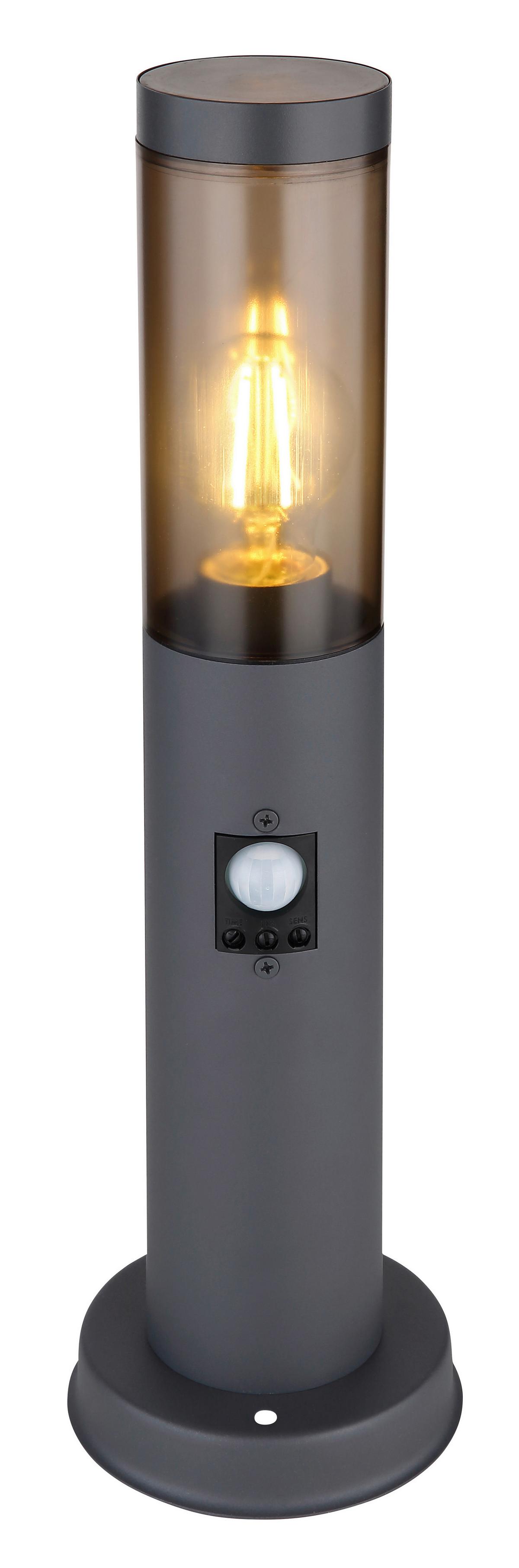 Außenleuchte Mit Bewegungsmelder 15 W - Anthrazit/Grau, Design, Kunststoff/Metall (12,7/45cm) - Globo