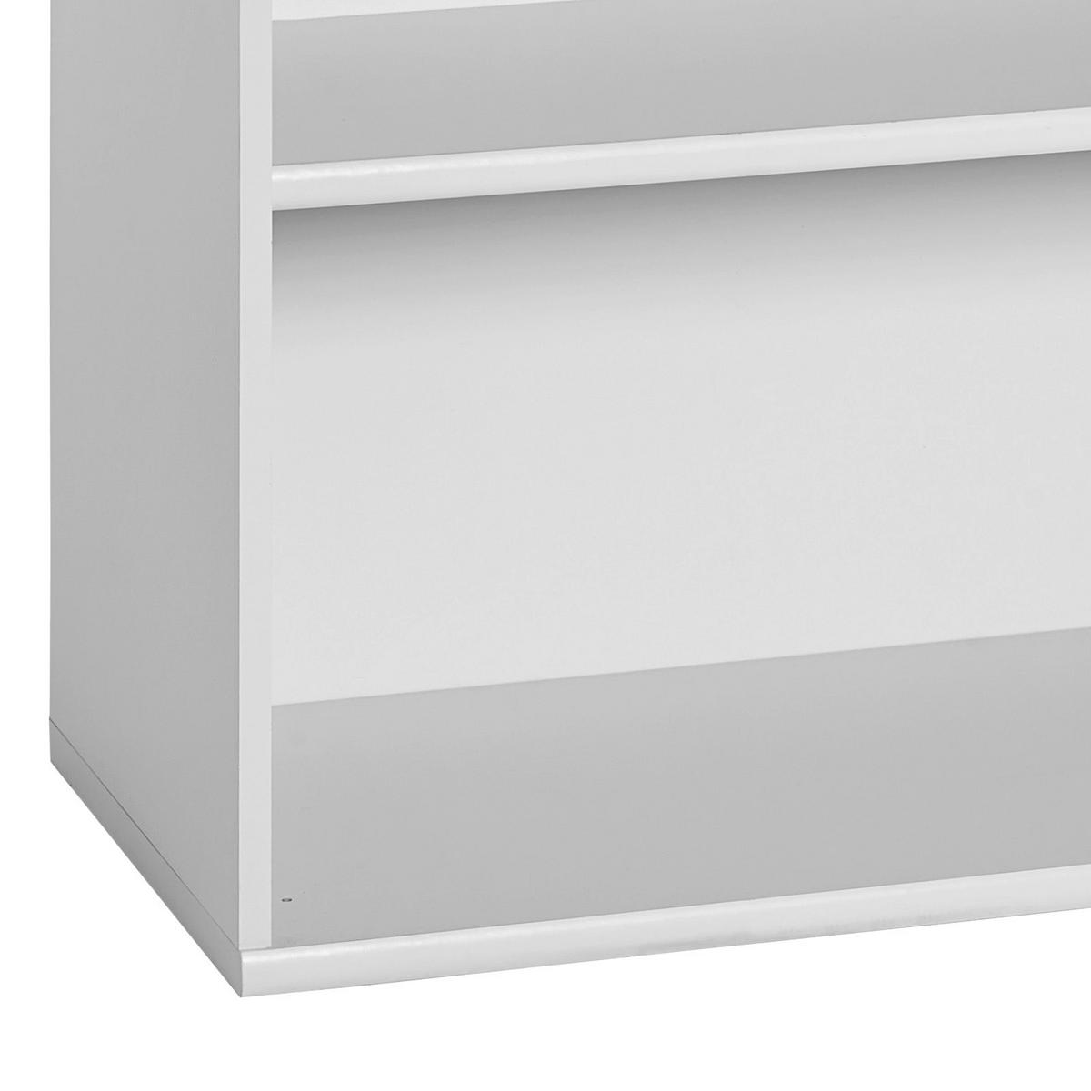 Aktenregal Serie 4000 Hellgrau B 100 cm - Hellgrau/Schwarz, Basics, Holzwerkstoff (100/75,4/39,5cm) - MID.YOU