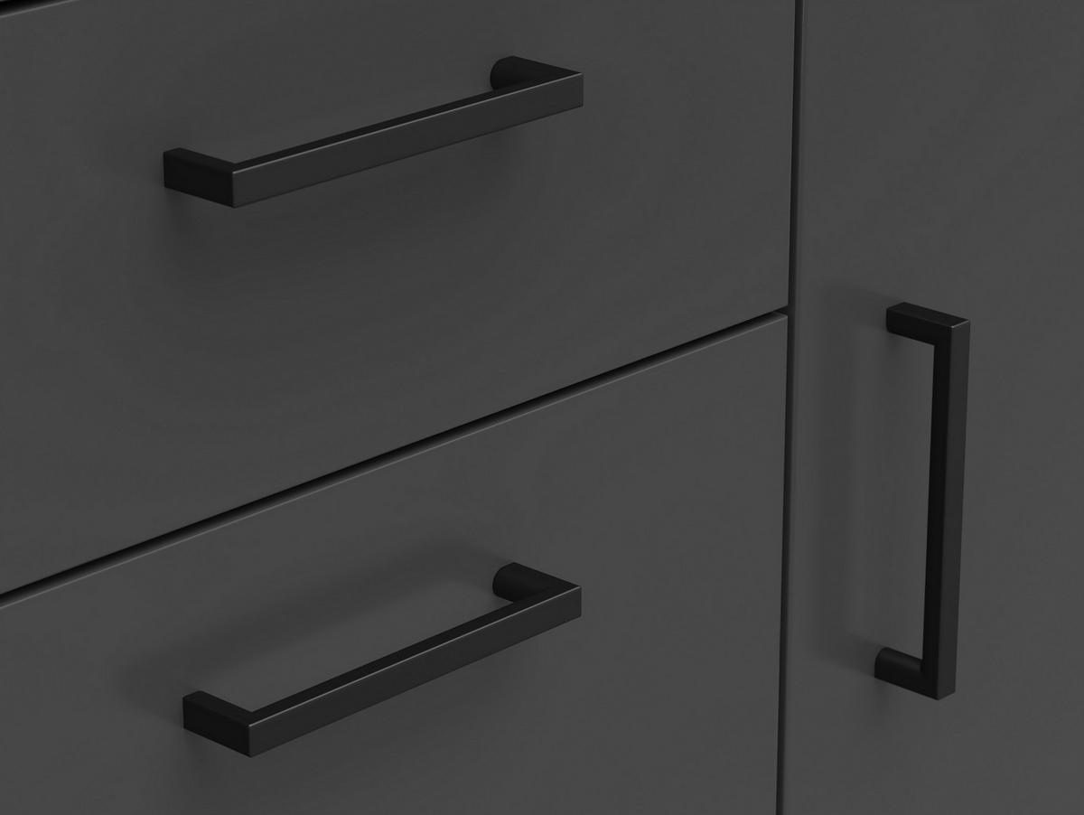 Komód Cabinet - grafitszürke, Modern, faalapú anyag (80/83/40cm)