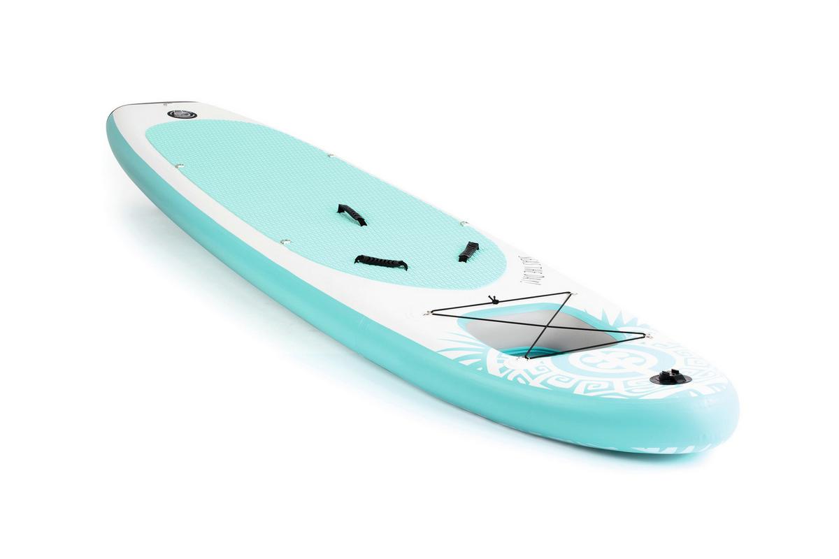 Stand-Up Paddle Aufblasbar Orange/Türkis/Weiß - Türkis/Orange, Basics, Kunststoff (385/81/15cm)