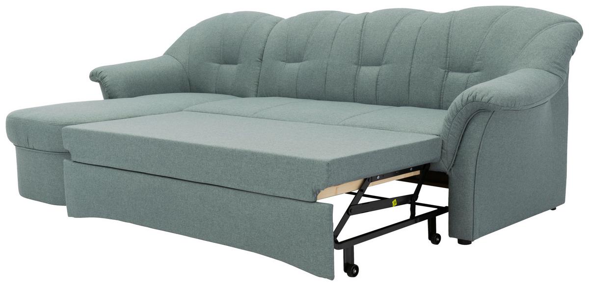 Ecksofa Mit Schlaffunktion Papenburg Hellblau - Schwarz/Hellblau, KONVENTIONELL, Textil (142/233cm) - MID.YOU