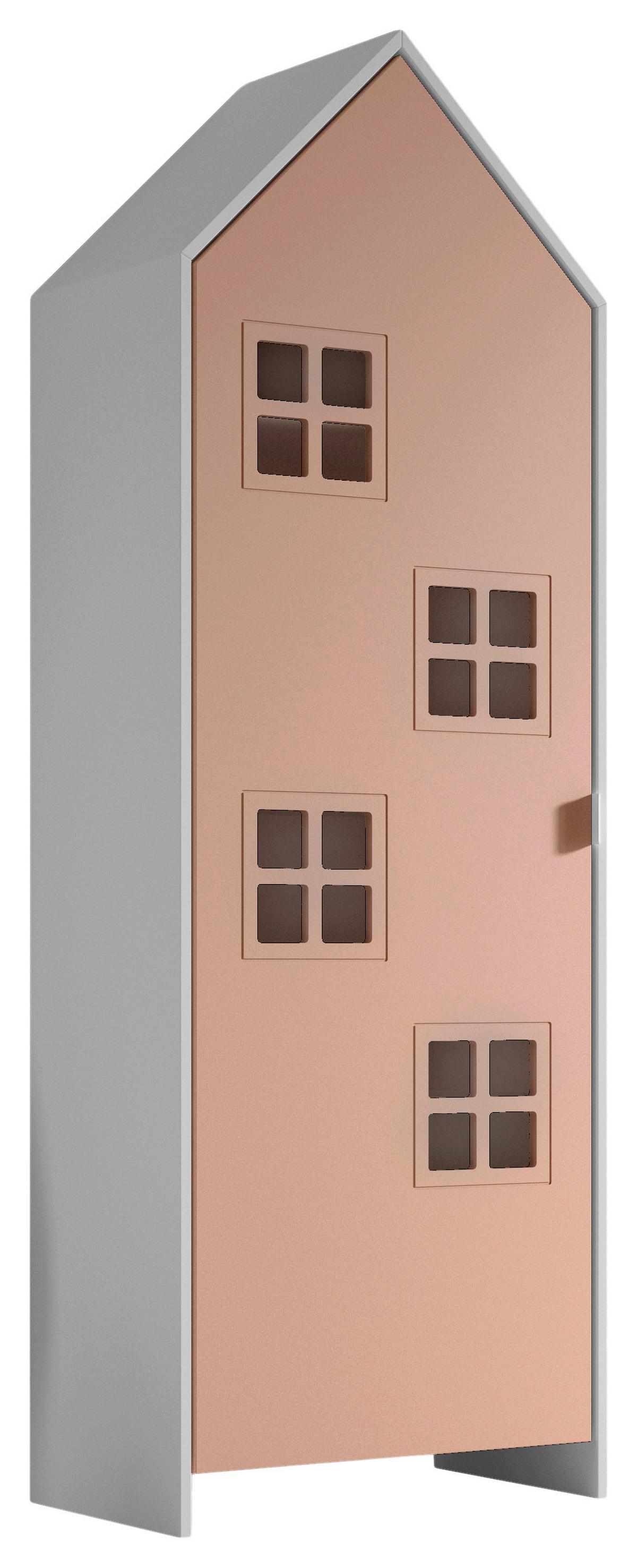 Kinderkleiderschrank Casami - Pink/Weiß, MODERN, Holzwerkstoff (57,6/171,3/37cm) - MID.YOU