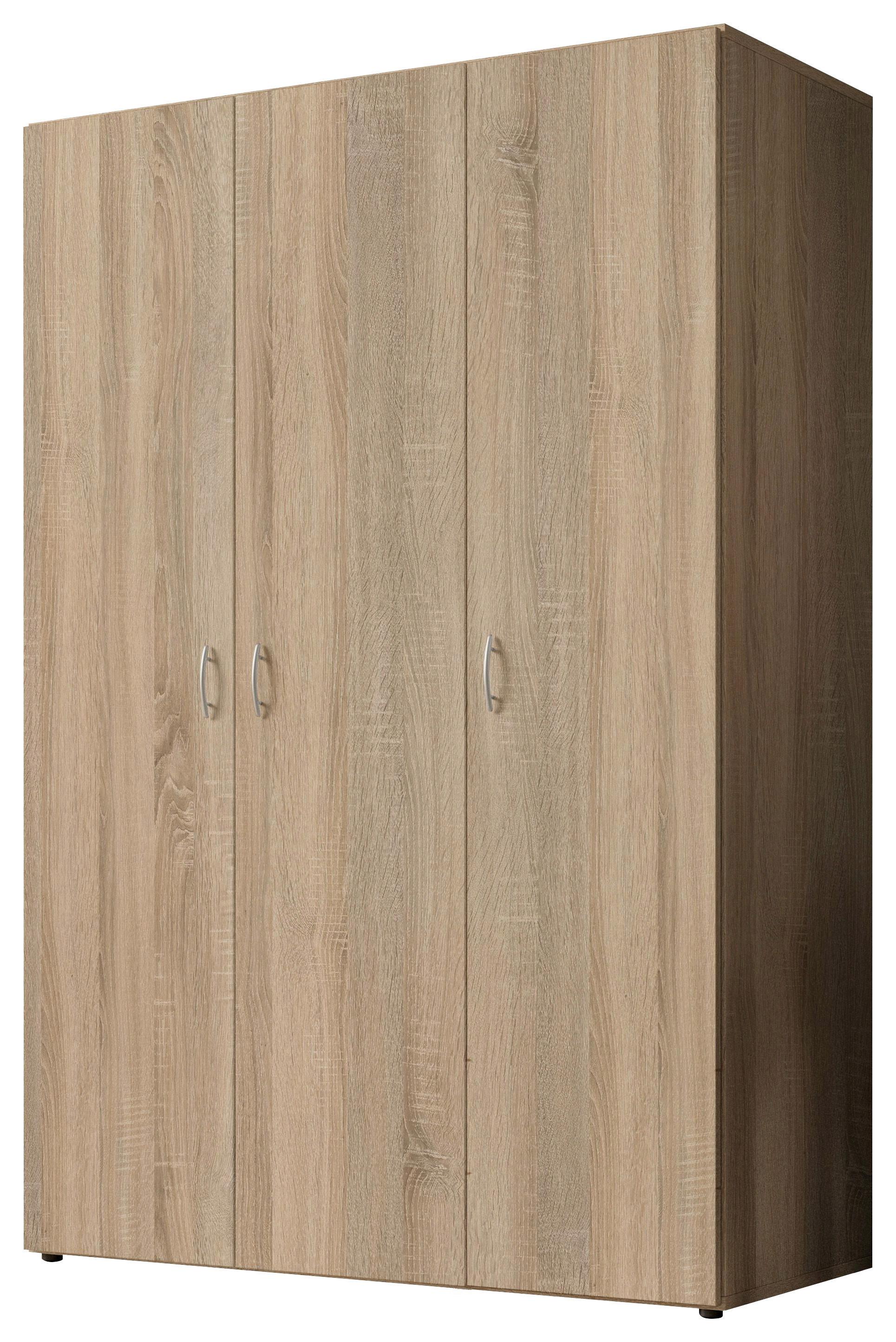 Kleiderschrank B: 121 cm Joe Sonoma Eiche Dekor - Sonoma Eiche, Basics, Holzwerkstoff (121/177/51cm)