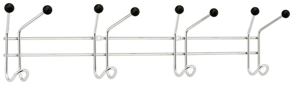 Lišta s háčky chrómová barva - barvy chromu, kov (60/12/5cm) - Mömax