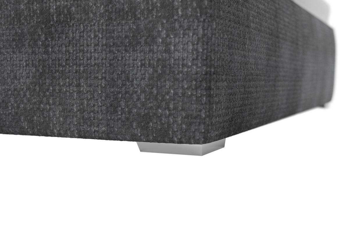 Čalúnená posteľ MONICA 160x200cm, sivá - čierna/sivá, Modern, kov/textil (160/200cm)