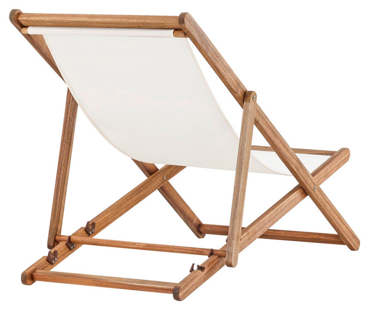 Strandsessel Peachy - Beige/Naturfarben, KONVENTIONELL, Holz/Textil (57/80/105cm) - Gardenson