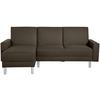 Ecksofa Mit Schlaffunktion Just Fashion Braun - Chromfarben/Braun, KONVENTIONELL, Textil (152/230cm) - Max Winzer