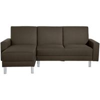 Ecksofa mit Schlaffunktion Just Fashion Braun - Chromfarben/Braun, KONVENTIONELL, Textil (152/230cm) - Max Winzer