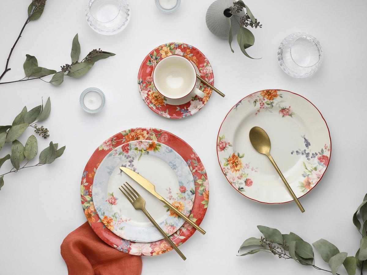 Kombiservice Steinzeug 4 Personen Geschirr Set - Multicolor, Keramik (44/27/40cm) - Creatable