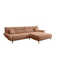 Ecksofa Chenille Koralle S: 290x166 cm - Wildeiche/Koralle, MODERN, Textil (290/166cm) - MID.YOU