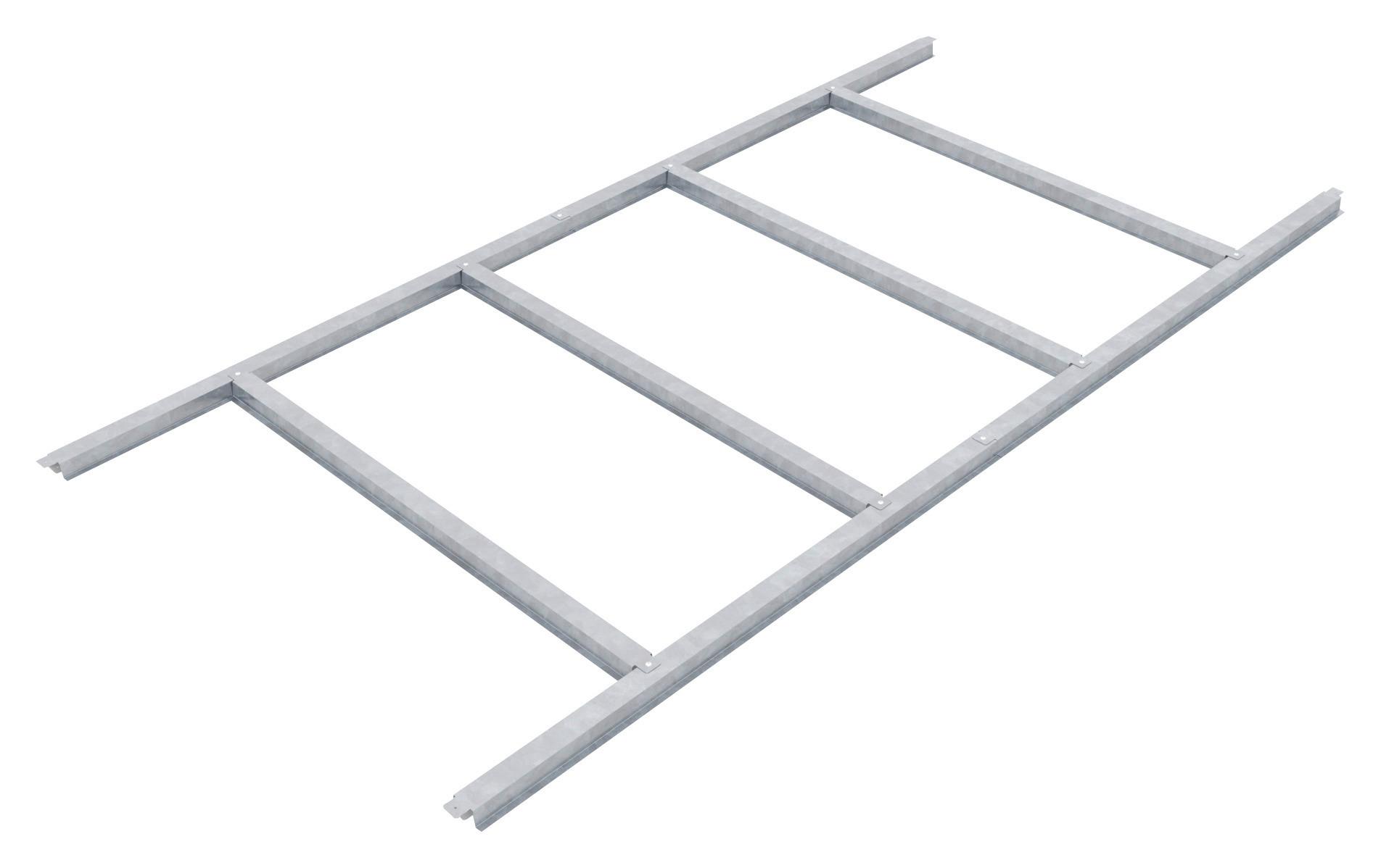 Bodenfundament aus Stahl für Gerätehaus FRANKFURT II