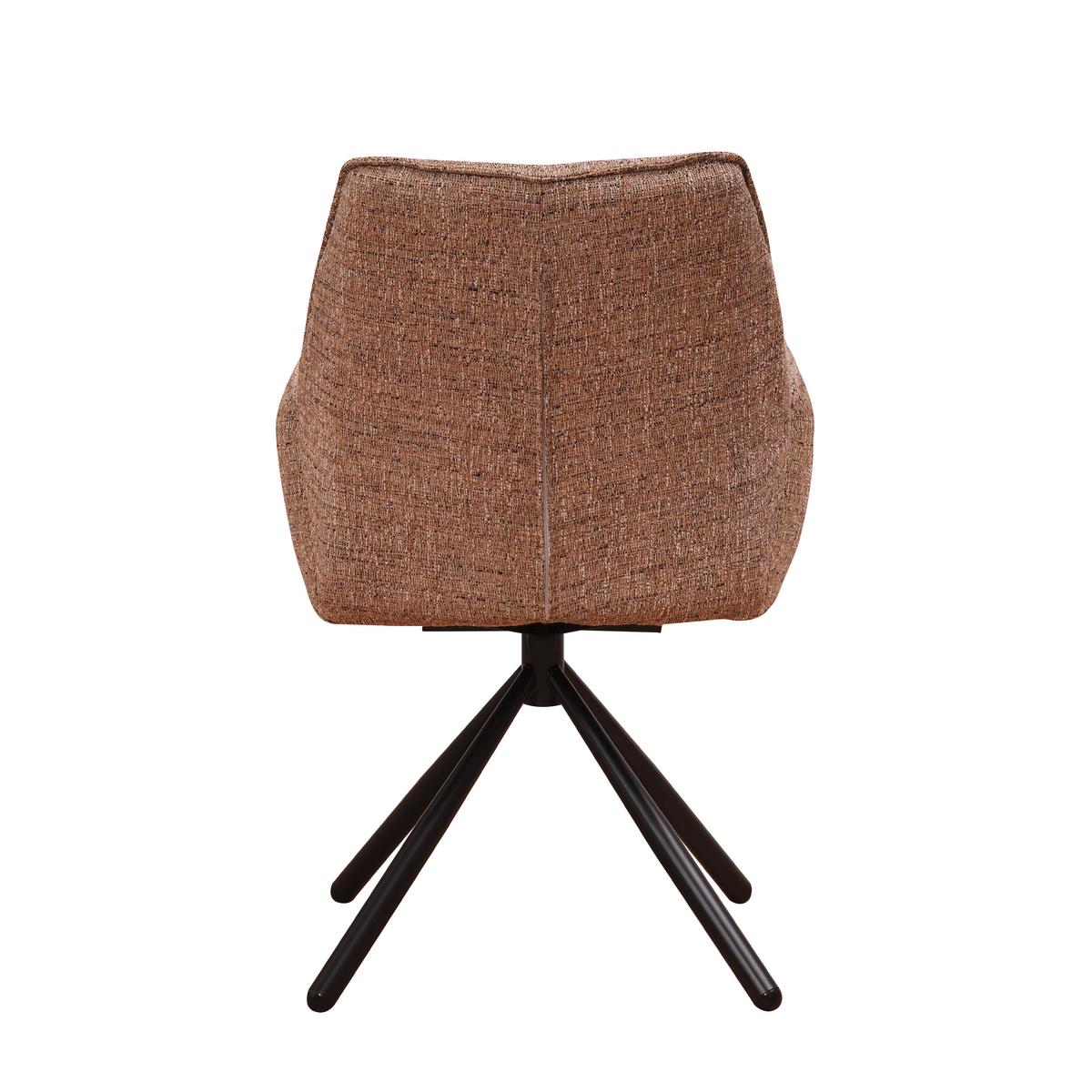 Armlehnstuhl-set Donny Beige B: 57,5 Cm - Beige/Schwarz, MODERN, Textil/Metall (57,5/92/52cm) - MID.YOU