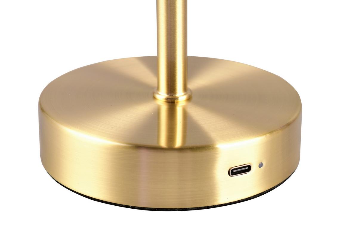 Akku-tischleuchte R59151108 Jeff - Messingfarben, KONVENTIONELL, Metall (12,6/30cm)