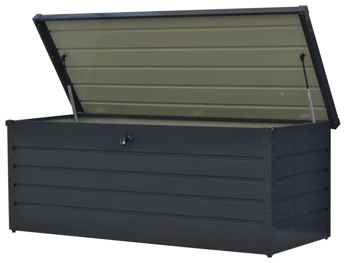Kissenbox Robus - Anthrazit, MODERN, Metall (165/63/71cm) - Beldano