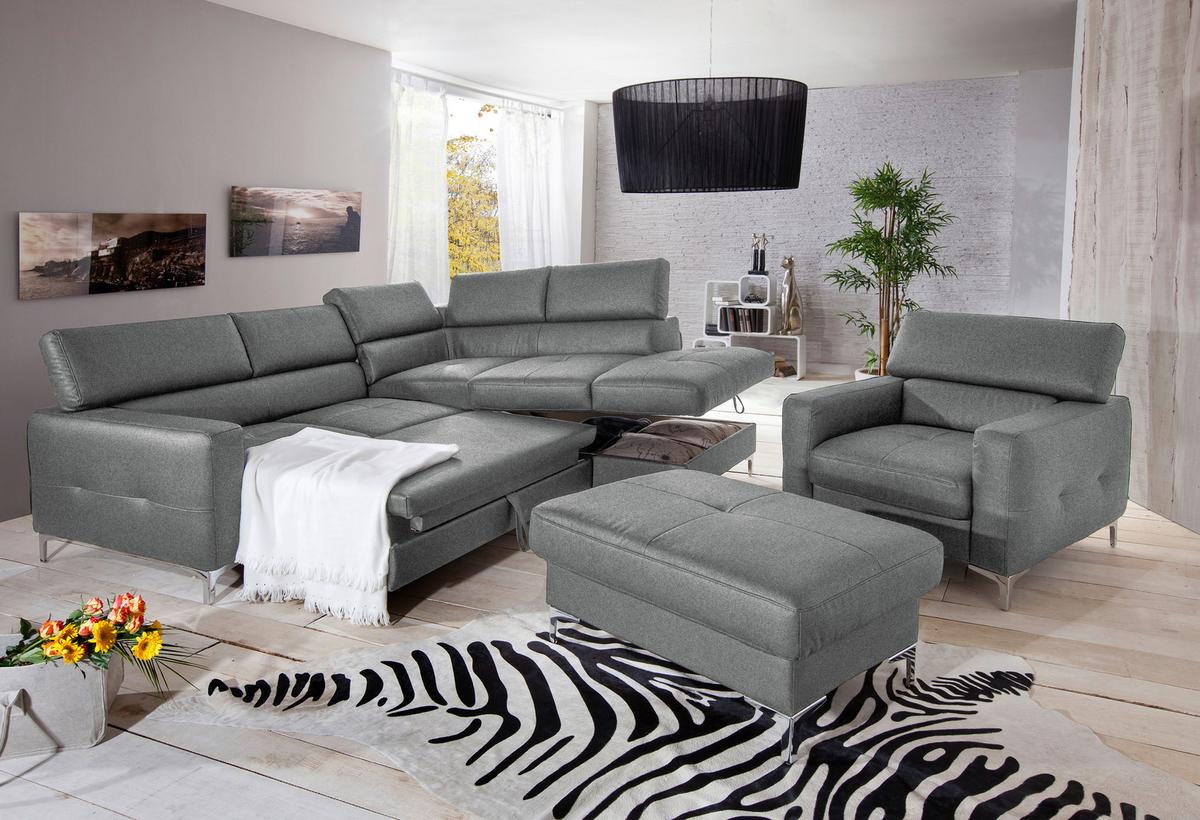 Polstersessel Sammy Grau - Chromfarben/Grau, Design, Textil (99/78-92/106cm) - Livetastic