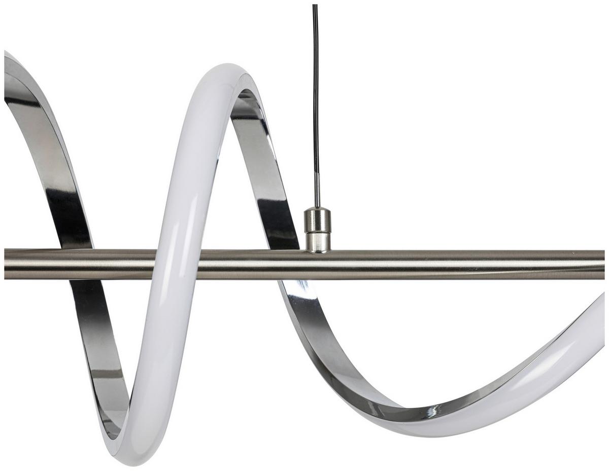 Led-hängeleuchte Josi - Chromfarben/Nickelfarben, Kunststoff/Metall (20/80/120cm) - Luca Bessoni